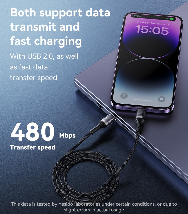 CA166 Type-C To Type-C 240W Fast Charging Data Cable Details