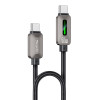 CA198 1.2 Meter 60W Fast Charging Type-C to Type-C CarPlay Applicable Zinc Alloy Data Cable