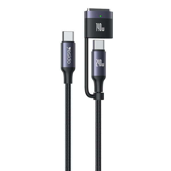 CA197 2 Meter 240W Fast Charging Type-C to Type-C/T 140W Magnetic Charging for IP Laptop Data Cable
