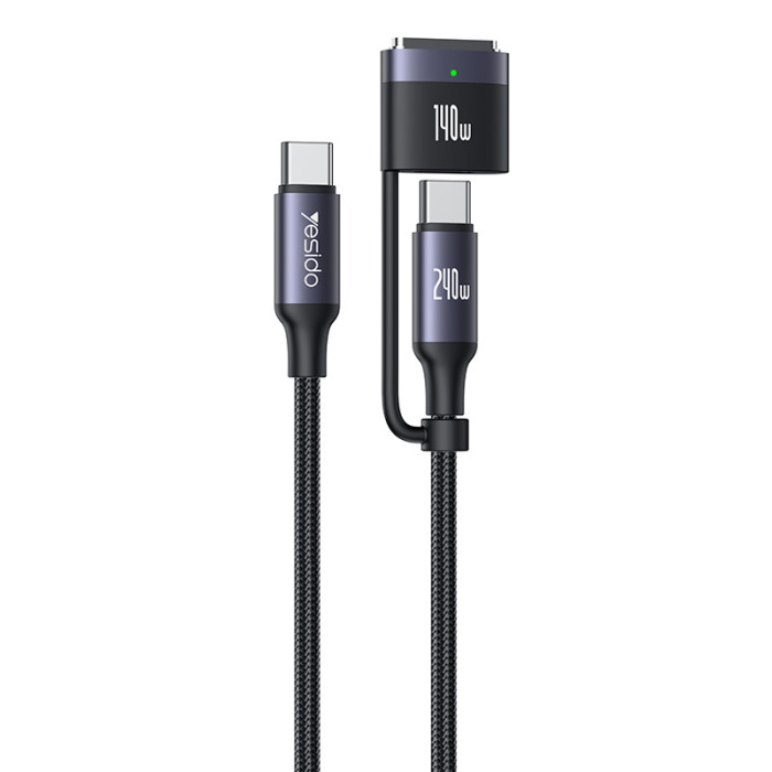CA197 2 Meter 240W Fast Charging Type-C to Type-C/T 140W Magnetic Charging for IP Laptop Data Cable