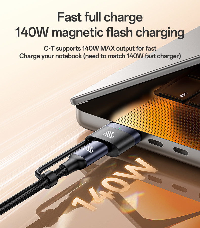 CA197 Type-C To Type-C/T 240W Fast Charging Data Cable Details