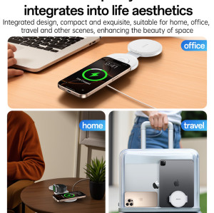 DS29 18W Fast Charging Lightweight Design 5 in 1 Multi Function Foldable Wireless Charger