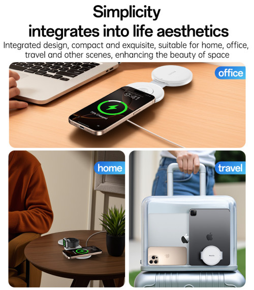 DS29 18W Fast Charging Lightweight Design 5 in 1 Multi Function Foldable Wireless Charger