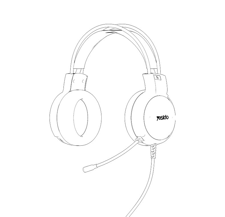 YESIDO EK05 USB Interface RGB Wired Gaming Headset Details