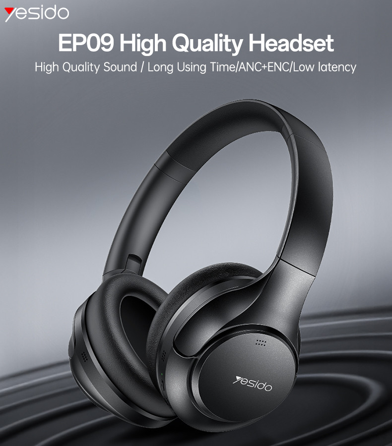 Yesido EP09 BT5.4 ANC&ENC Wireless Bluetooth Headset