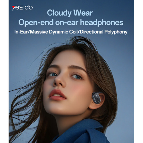 YSP25 BT5.3 Waterproof Open-end On-ear Headphones Large Battery Wireless Earphone OWS BT Headset