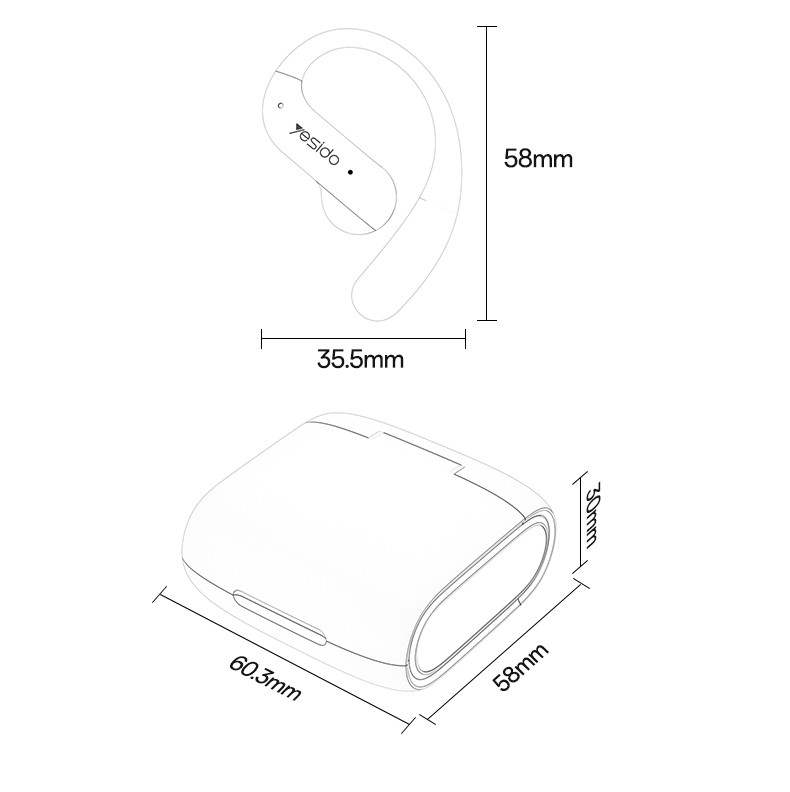 YSP28 BT5.4 ENC Noise Reduction OWS Wireless Earphone Details