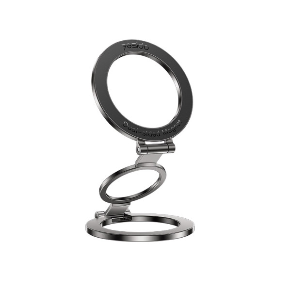 C229 Y60 Three-axis Rotation Zinc Alloy Ulti-anale Support Double-Sided Magnetic Ring Phone Holder