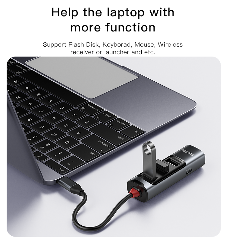 HB22 Type-C to USB and Charging USB Hub Details