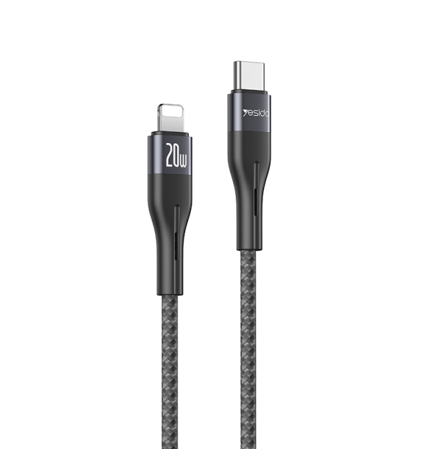 CA155 1.2Meter 20W Aluminum Alloy Nylon Braided Cable | Type-C To Lightning Fast Charge Data Cable