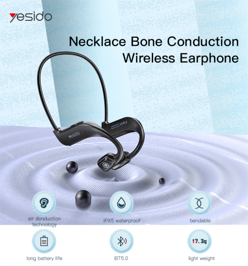 YSP09 New Cheapest price neck band necklace wireless bone conduction earphone