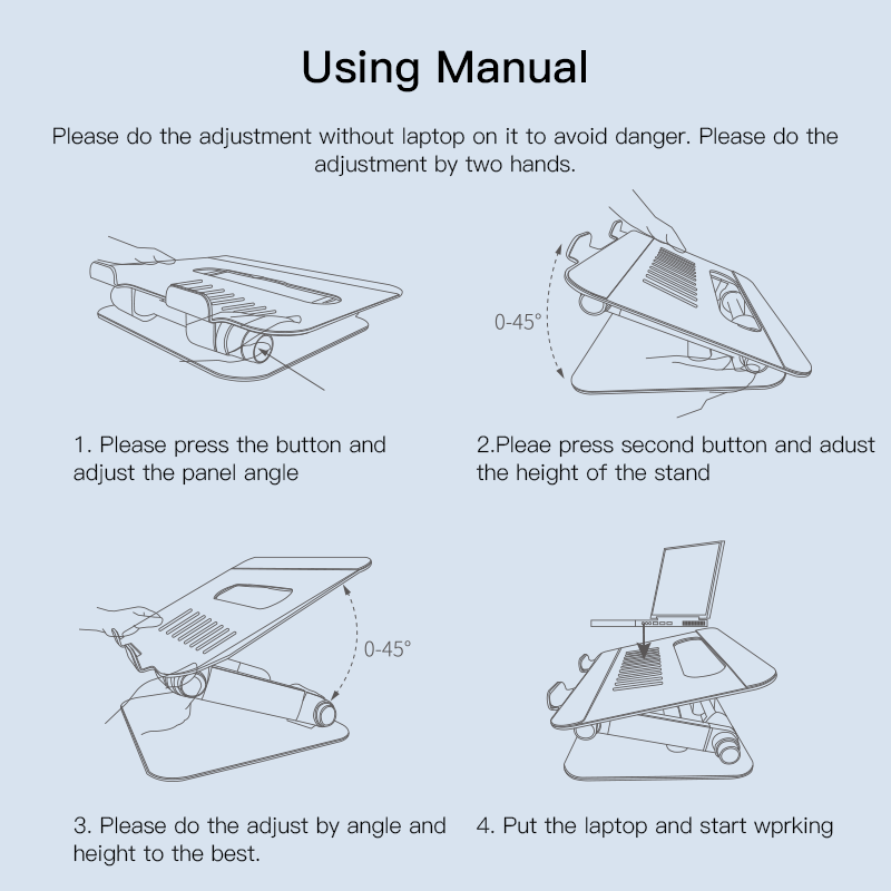 LP04 Aluminum Alloy Laptop Holder Details