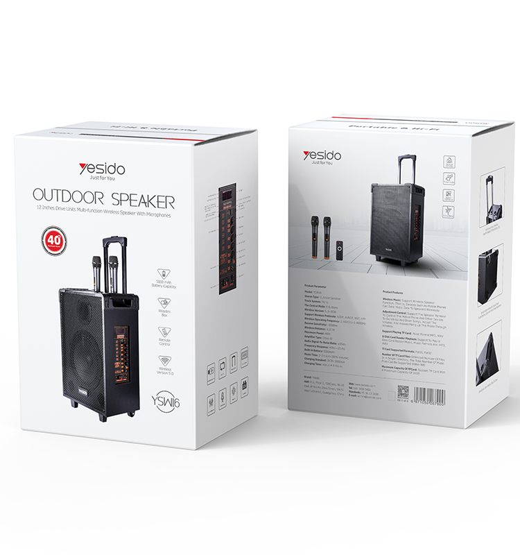 Yesido YSW16 40W Wireless Ourdoor Speaker Packaging