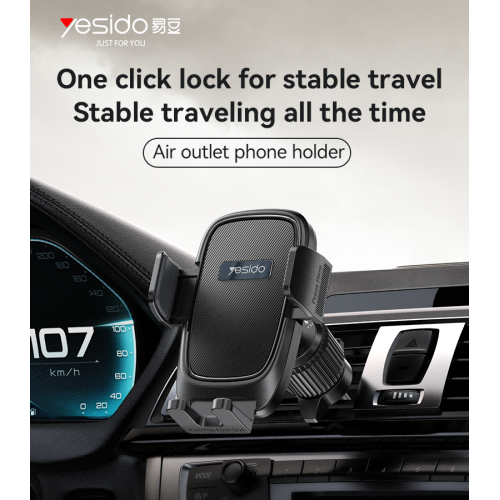 C241 Car Vent Cell Phone Holder | Car Hands Free Cradle in Vehicle Car Phone Holder Mount