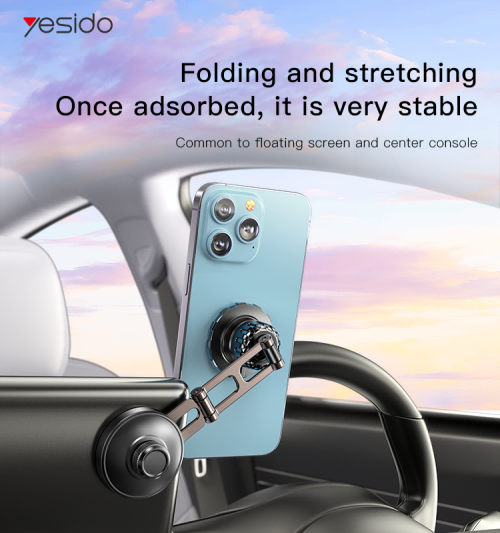 C198 360 Degree Rotation Stretchable Zinc Alloy Arms Suspension Screencar Mount Phone Holder