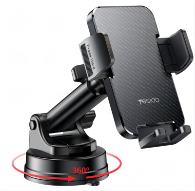 C173 Flat Carbon Fiber Texture Holder | with Hollow Silicone Dashboard Using Phone Holder