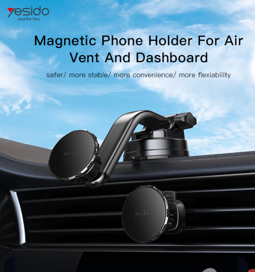 C159 Magnetic car mount mobile phone holder suction cup type Car air outlet navigation bracket
