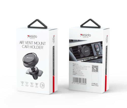 C61 Factory Air Vent Magnet Phone Holder | 360 Angle Adjustable Universal Car Magnetic Phone Holder