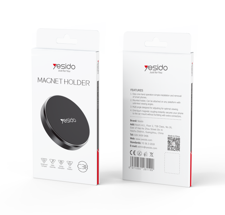 C38 Magentic Phone Holder Packaging