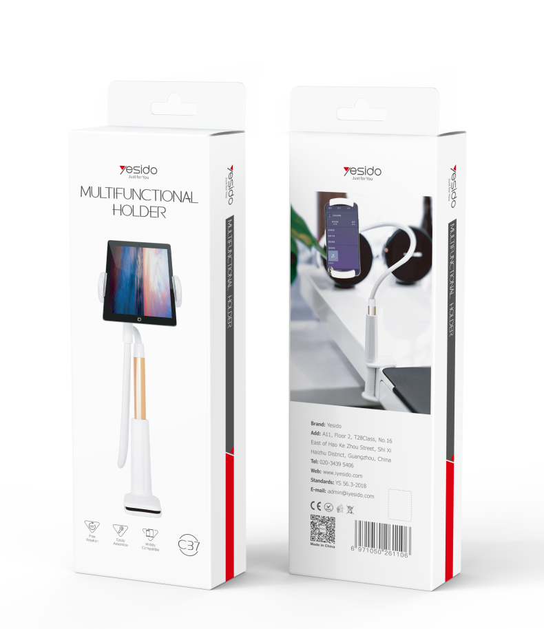 C37 Plastic Spring Clip Phone Holder Packaging