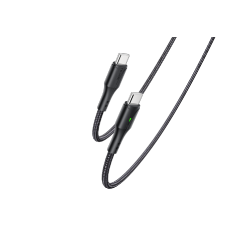 CA100 60W (20V/3A) Fast Charging USB Type-C Data Cable Nylon braided Cord Type-C to Type-C Cable