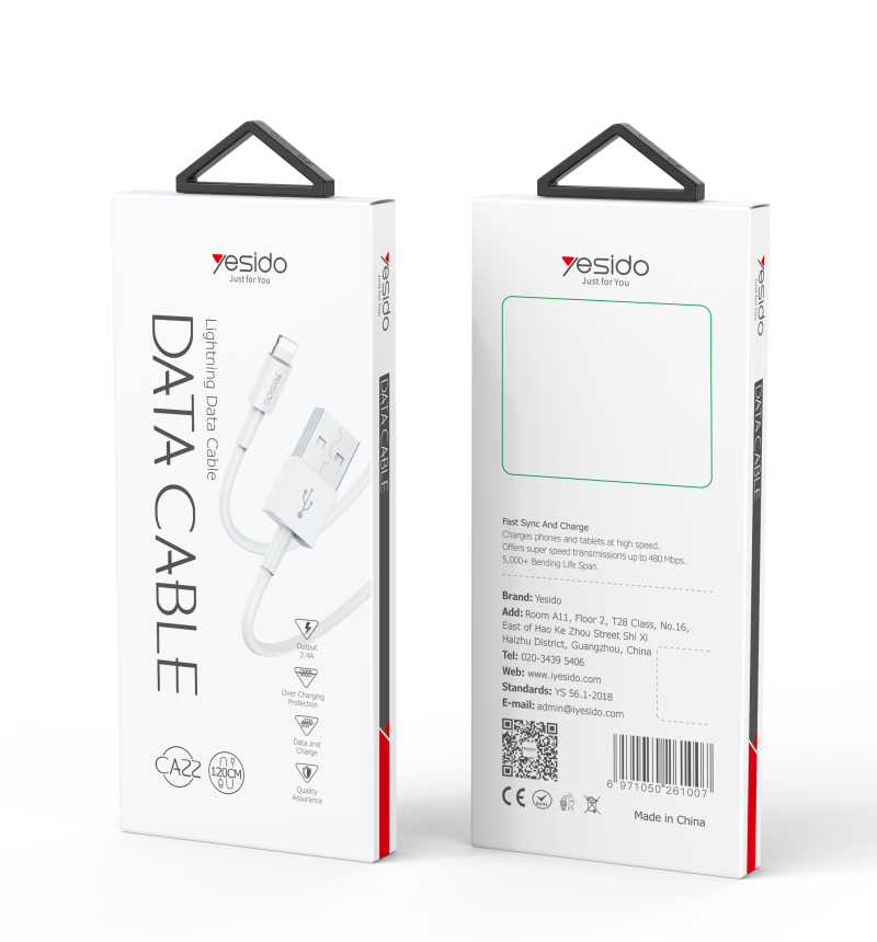 CA22 USB To Lightning/Micro/Type-C Data Cable Packaging