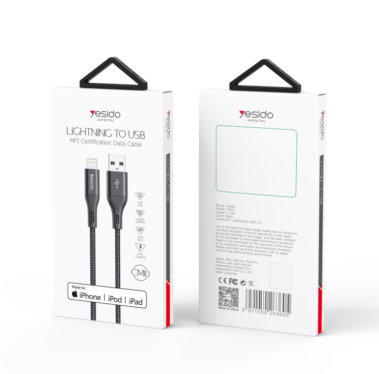 CM10 USB To Type-C Data Cable Packaging