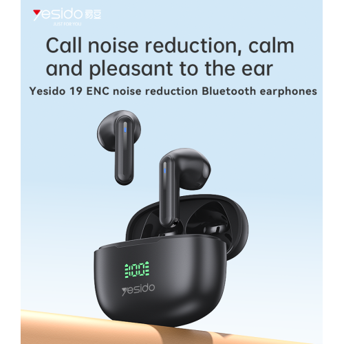 TWS19 Bluetooth5.3 with Microphone and Touch Control Ultra-Light Wireless Bluetooth Earphone