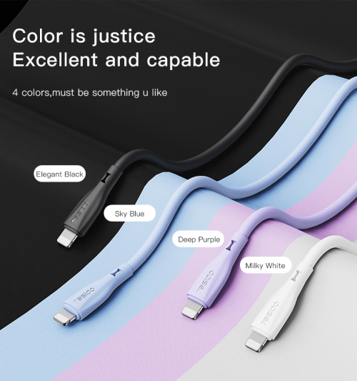 CA151 1Meter 27W Liquid Silicone Cable Type-C To Lightning Fast Charge Data Cable