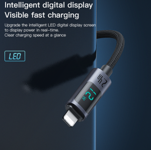 CA122L 1.2Meter 12W LED Indicator Nylon braided USB To Lightning Fast Charge Data Cable
