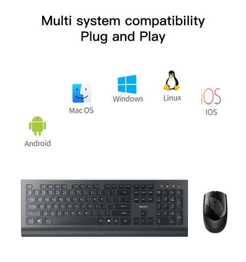 KB13 2.4g Wireless Keyboard And Mouse Set | Usb Ergonomics Smart Chip Mute Keyboard Mouse Combo