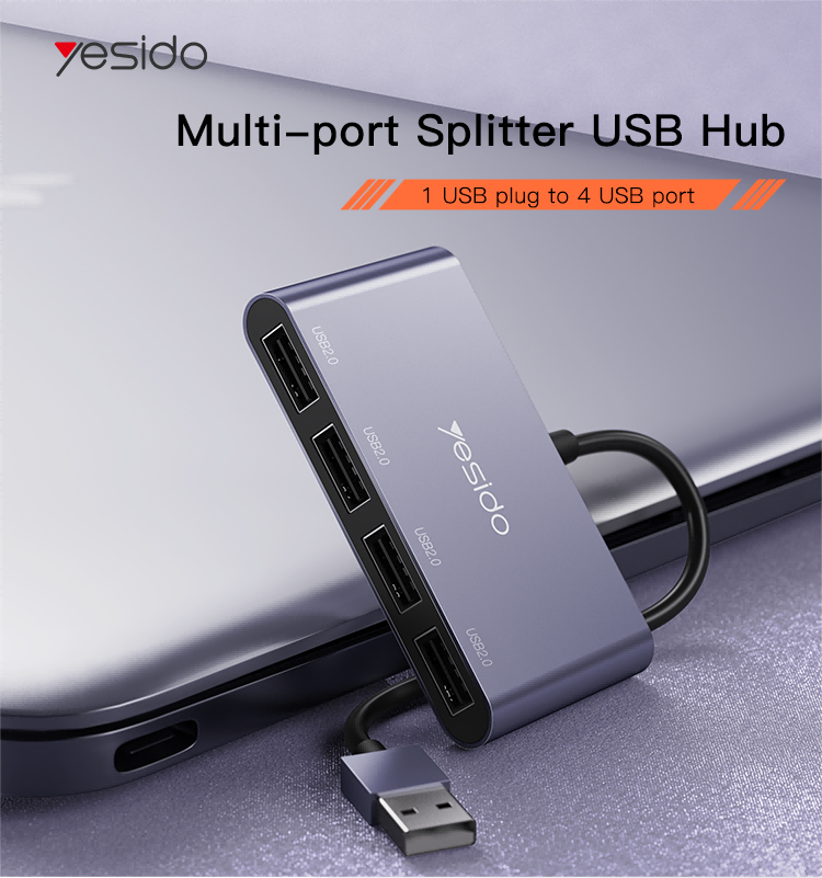 HB12 4 in 1 USB to 4 USB Hub Adapter