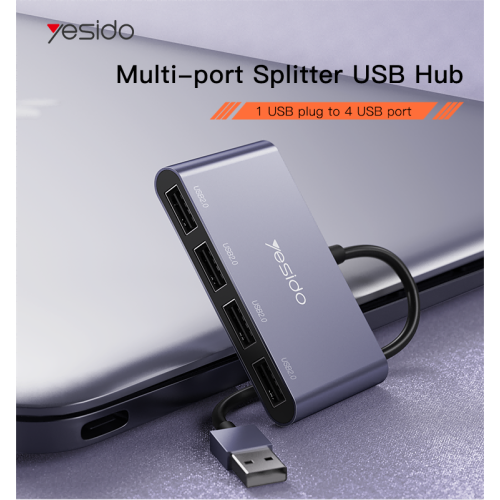 HB12 Cheapest Portable USB Plug To 4 USB Ports Splitter USB Hub Adapter