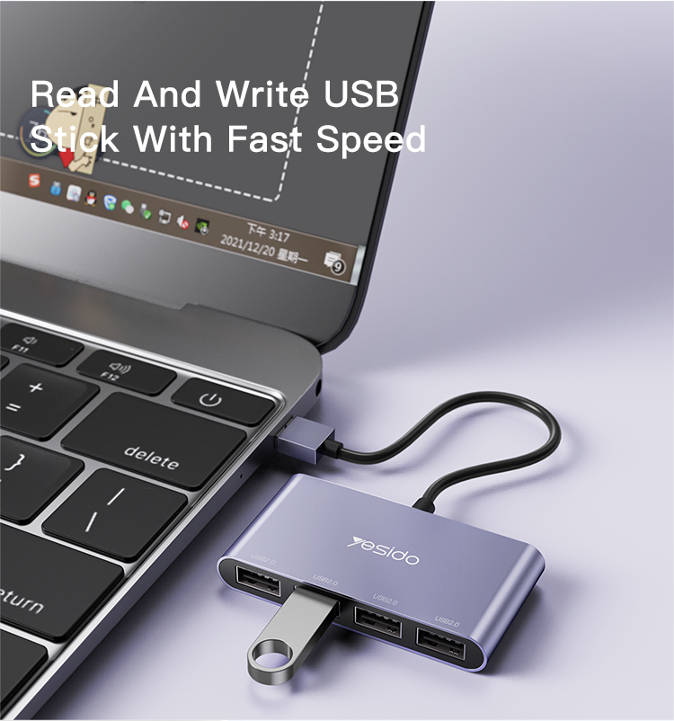 HB12 4 in 1 USB to 4 USB Hub Adapter Details