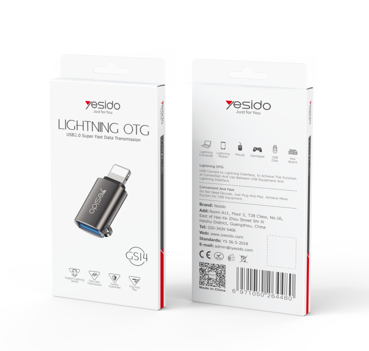GS14 Lightning To USB OTG Adapter Packaging