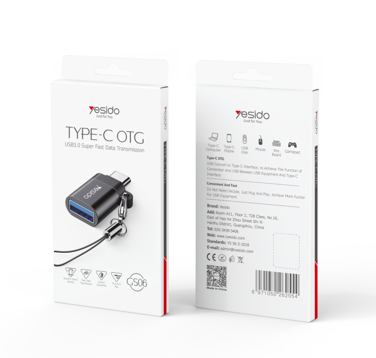 GS06 Type-C to USB-A OTG Adapter Packaging
