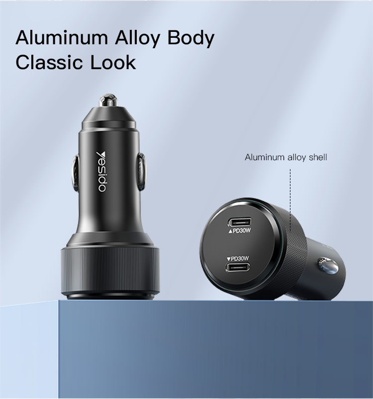 Y48 2 Ports PD Fast Charging Car Charger Details