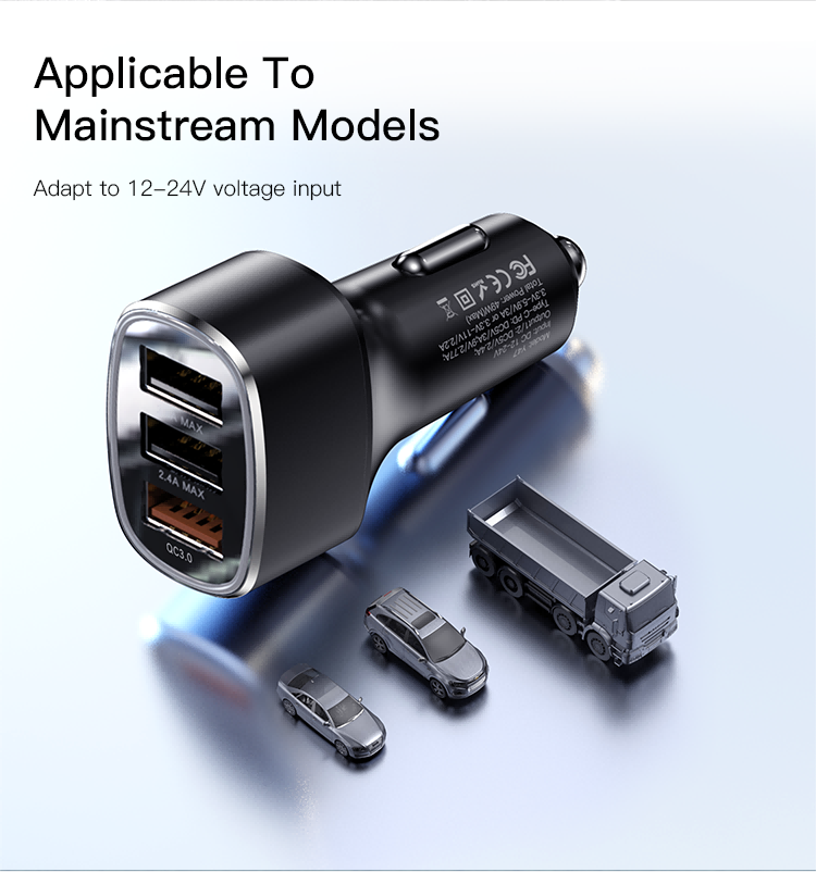 Y46 3 USB Ports Fast Charging Car Charger Details