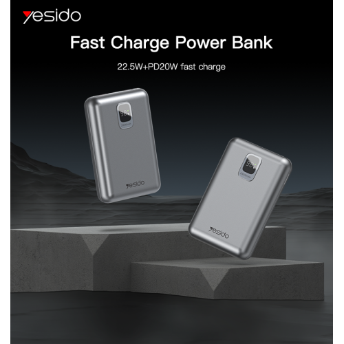 YP47 20000mah 22.5W PD 20W Fast Charge LED Digital Display Power Bank