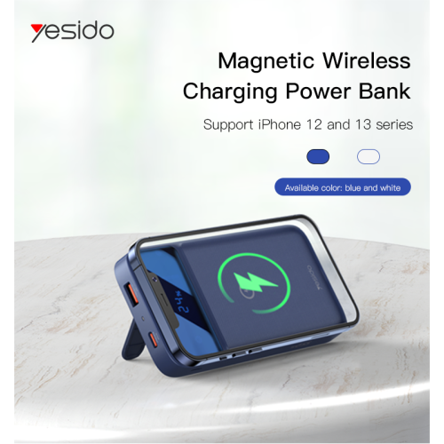YP27 10000mAh Power Bank | Dual USB QC3.0 18W Port PD type-C 22.5W Port 15W Wireless Port Power Bank