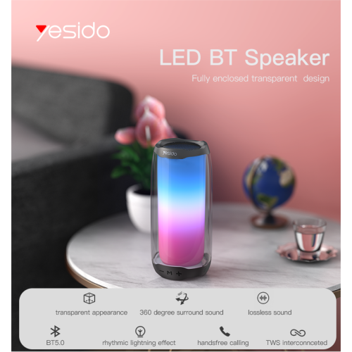 YSW09 IPX4 Outdoor Waterproof Small Garden Wireless Bluetooth Speaker | Plastic Portable Speaker