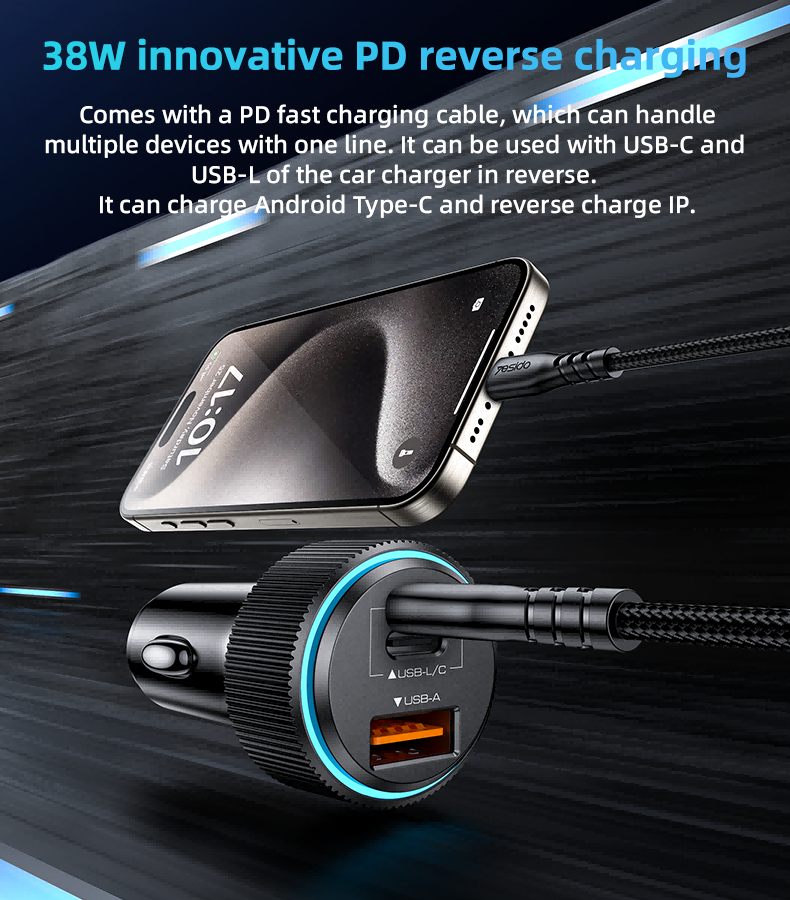 Y60 38W Fast Charging Car Charger Details