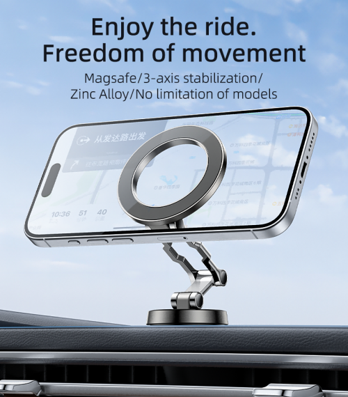 C203 3-axis Stabilization 360 Rotation Zinc Alloy Super Adsorption Magnetic Phone Holder