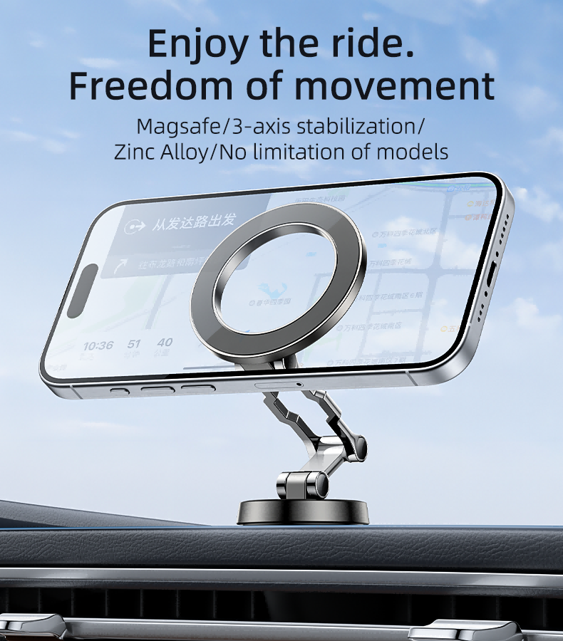 C203 Zinc Alloy Folding Magsafe Magnetic Phone Holder