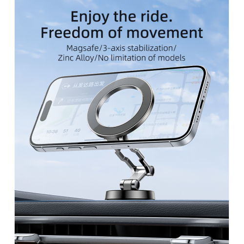 C203 3-axis Stabilization 360 Rotation Zinc Alloy Super Adsorption Magnetic Phone Holder