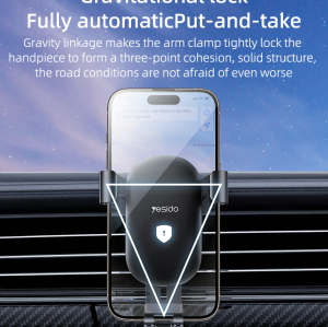 C243 Aluminum Alloy Bionic Hawksbill Hooks Retractable Design Air Vent Gravity Cell Phone Holder