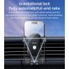 C243 Aluminum Alloy Bionic Hawksbill Hooks Retractable Design Air Vent Gravity Cell Phone Holder