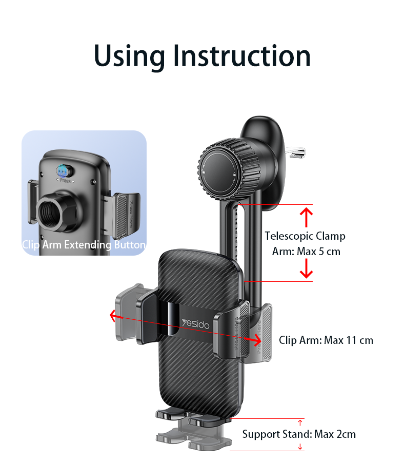 C242 Air Vent Using Phone Holder Details