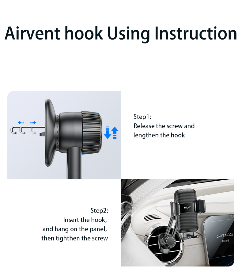 C242 Air Vent Using Phone Holder Details