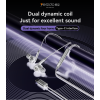 YH44 High Quality Ergonomically Designed In-ear Earphone Dual Dynamic Type-C Wired Headphones